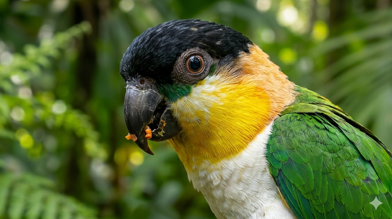 Imagen de Caique cabecinegro
