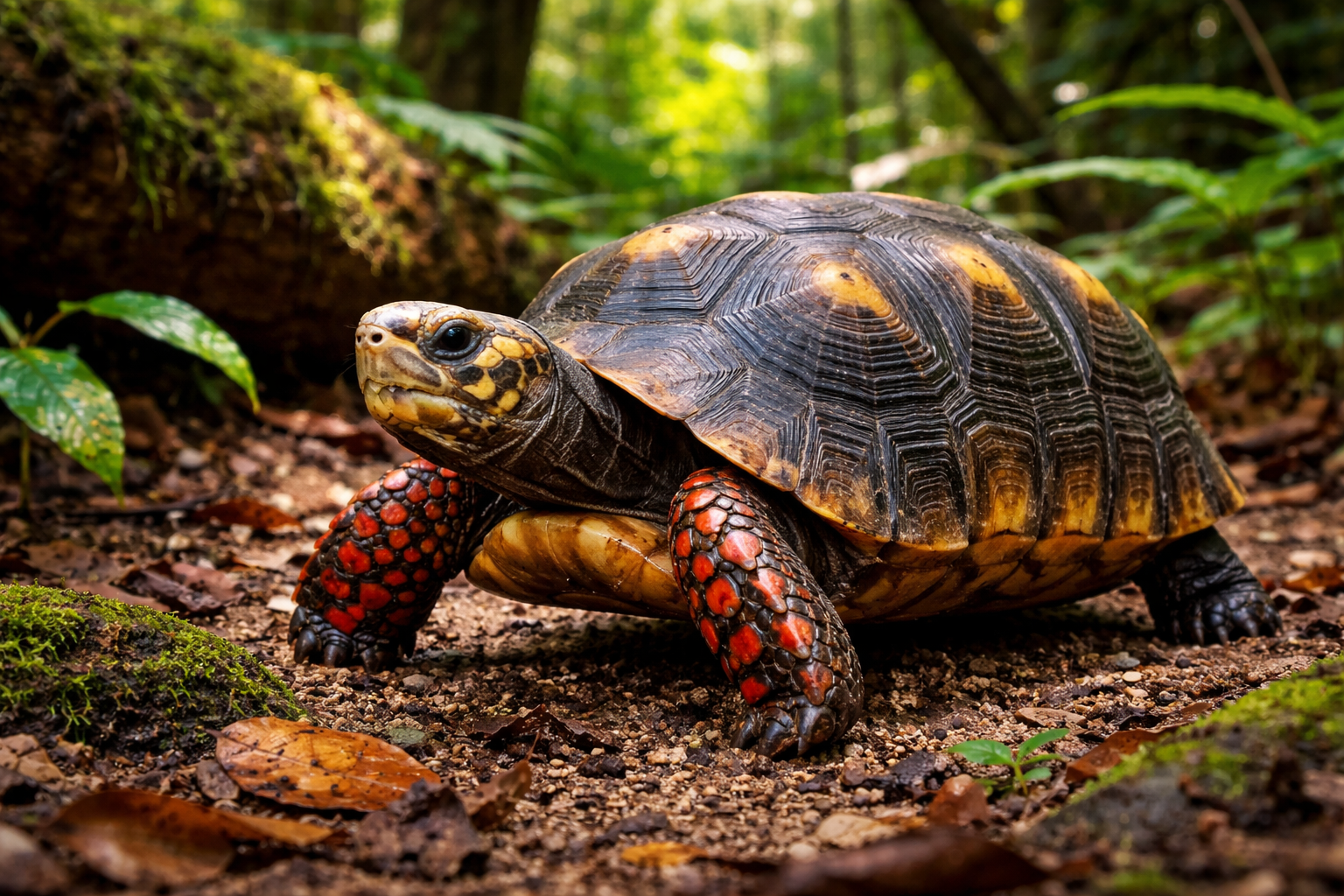 Tortuga de Patas Rojas